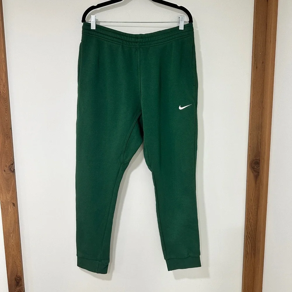 Nike Mens Club Fleece Joggers Green Sweatpants Tapered Leg XL Gorpcore